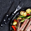 Sztućce do steków i burgerów stalowe 12 el.