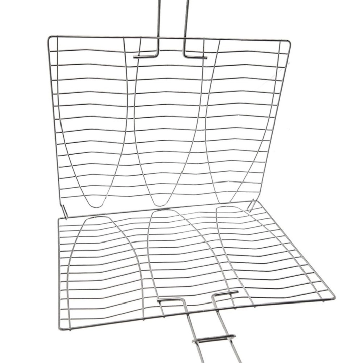 Ruszt do grillowania ryby metalowy 28x55,5 cm