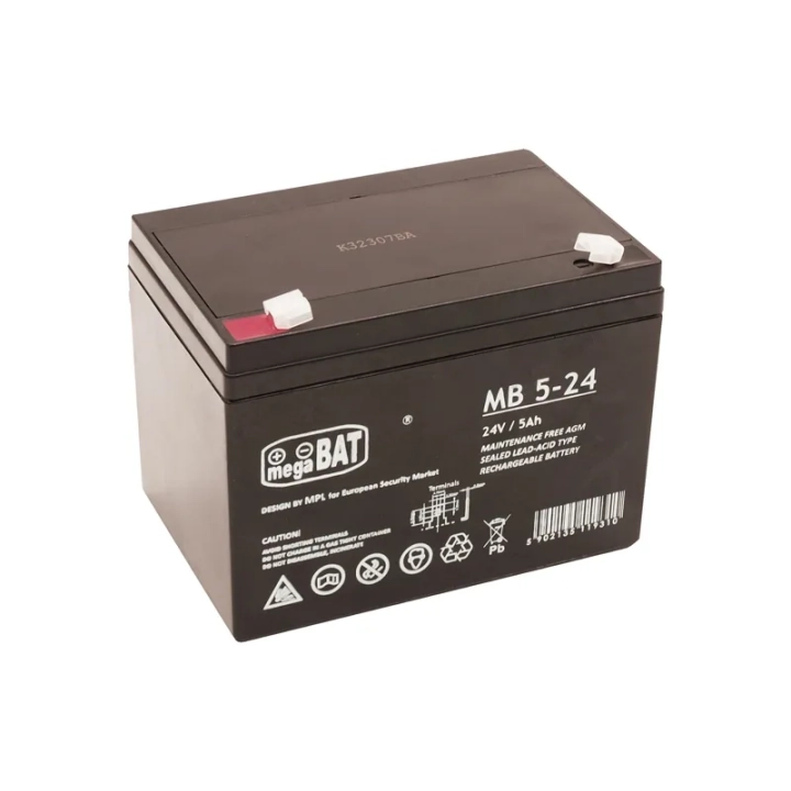 AKUMULATOR DO POJAZDÓW NA AKUMULATOR AGM-24V-5AH-MB-5-24