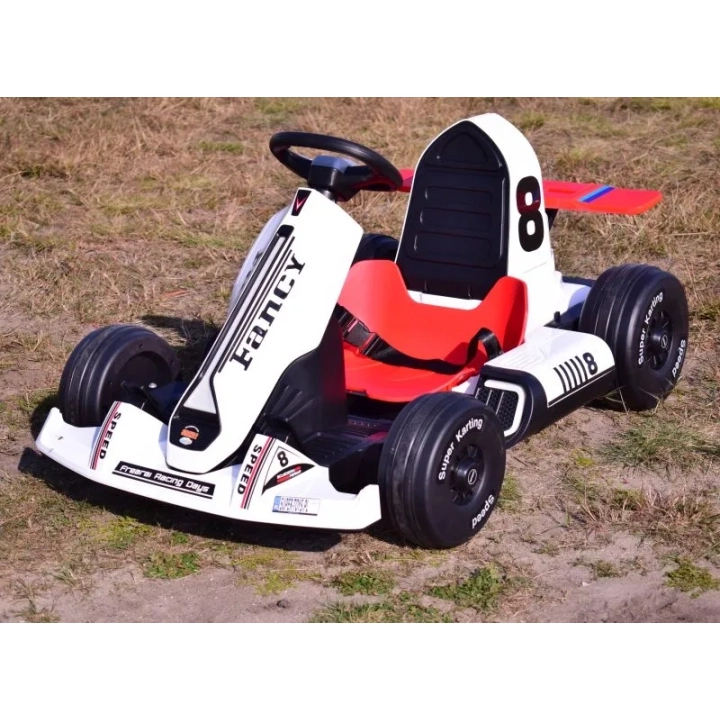 SZYBKI GOKART FANCY NA AKUMULATOR 12V, REGULOWANA - ROZSUWANA RAMA, SUPER ZABAWA\BDQ-8