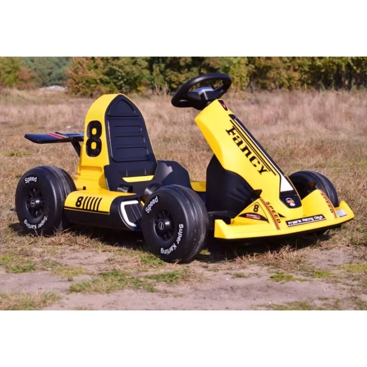 SZYBKI GOKART FANCY NA AKUMULATOR 12V, REGULOWANA - ROZSUWANA RAMA, SUPER ZABAWA\BDQ-8