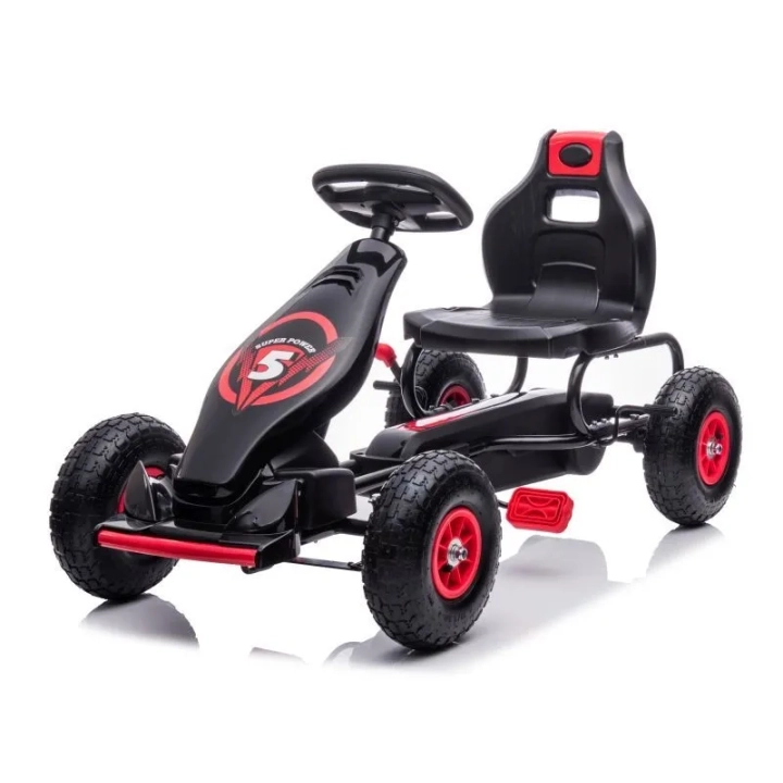 DUŻY GOKART NA PEDAŁY SUPER POWER 5, POMPOWANE KOŁA/G18