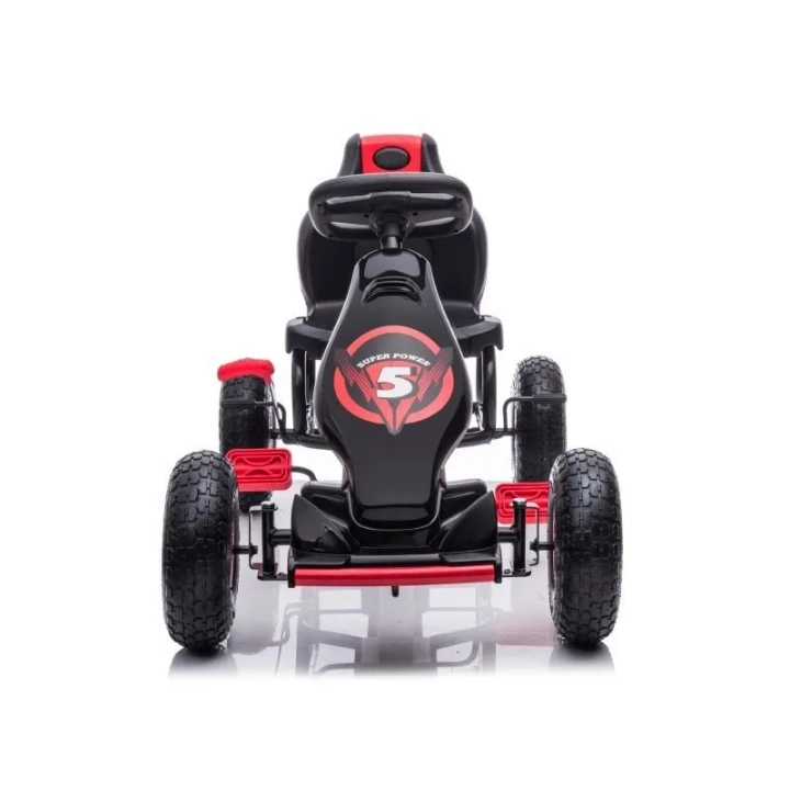 DUŻY GOKART NA PEDAŁY SUPER POWER 5, POMPOWANE KOŁA/G18