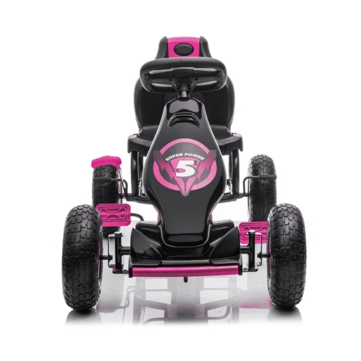 DUŻY GOKART NA PEDAŁY SUPER POWER 5, POMPOWANE KOŁA/G18