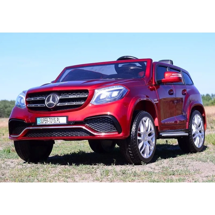 MERCEDES GLS 63, 4 SILNIKI, 2X12 V, MIĘKKIE KOŁA, MIĘKKIE SIEDZENIE DLA 2 DZIECI/HL228