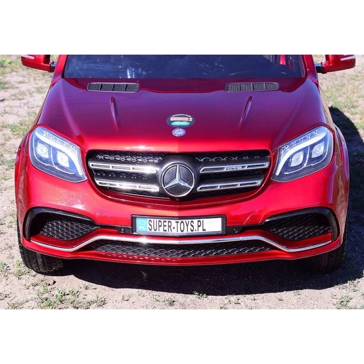 MERCEDES GLS 63, 4 SILNIKI, 2X12 V, MIĘKKIE KOŁA, MIĘKKIE SIEDZENIE DLA 2 DZIECI/HL228