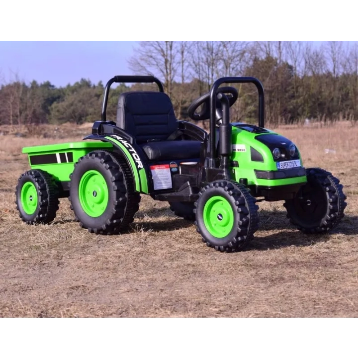 MEGA TRAKTOR Z PRZYCZEPĄ. MIĘKKIE SIEDZENIE, KOŁA EVA,PILOT, RADIO FM/HL388
