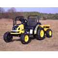 MEGA TRAKTOR Z PRZYCZEPĄ. MIĘKKIE SIEDZENIE, KOŁA EVA,PILOT, RADIO FM/HL388