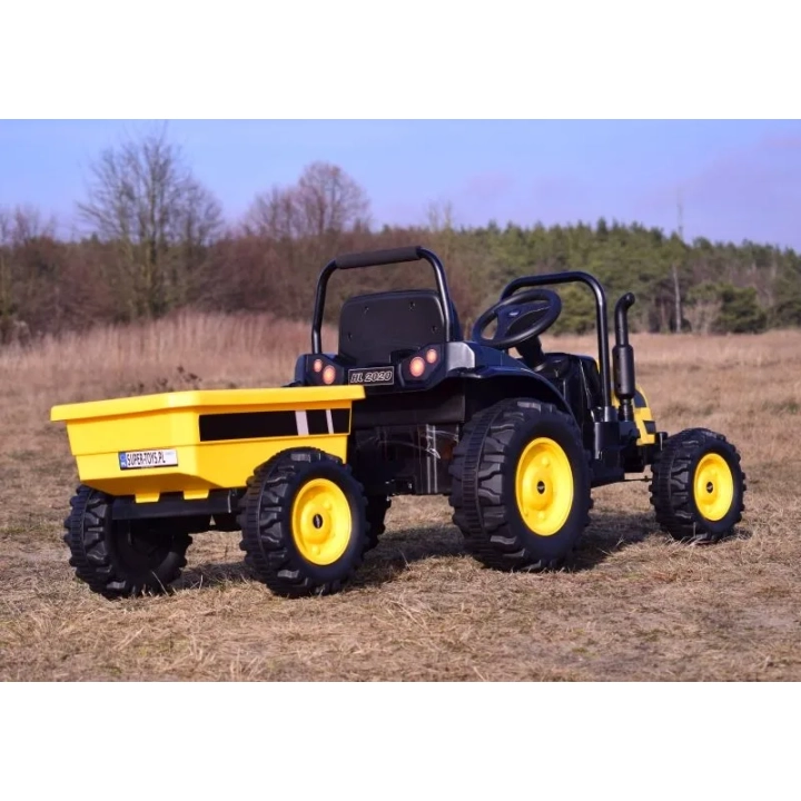 MEGA TRAKTOR Z PRZYCZEPĄ. MIĘKKIE SIEDZENIE, KOŁA EVA,PILOT, RADIO FM/HL388