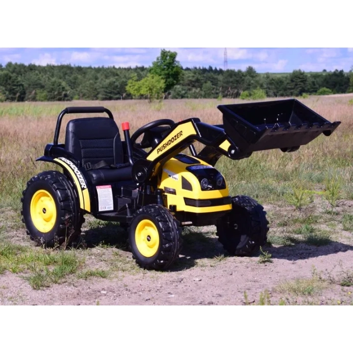 MEGA TRAKTOR Z ŁYŻKĄ - ŁADOWARKĄ. MIĘKKIE SIEDZENIE, PILOT, RADIO FM/HL389