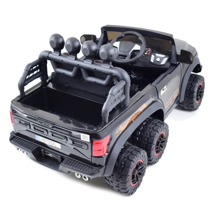 MEGA JEEP WORKS SIX 4X4, 2 X 12V MĘKKIE KOŁA, MIĘKKIE SIEDZENIE/JC003