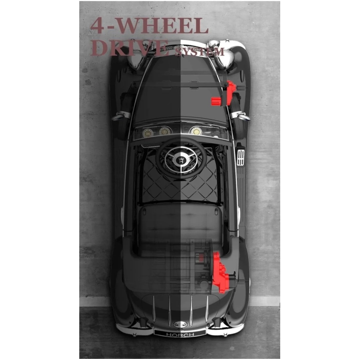 ORYGINALNE AUDI HORCH DLA DZIECKA I DLA RODZICA DO 100 KG, 2X200 W, 24 V/JE1005