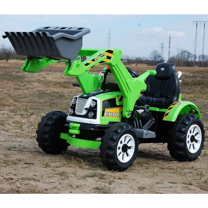 MOCNY TRAKTOR Z ŁYŻKĄ KINGDOM 12V DWIE PRĘDKOŚCI/JS328A