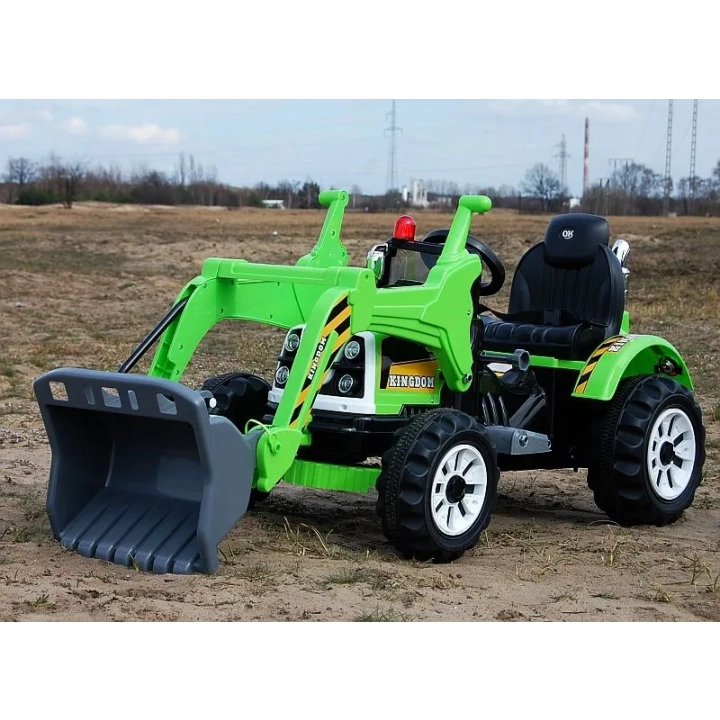 MOCNY TRAKTOR Z ŁYŻKĄ KINGDOM 12V DWIE PRĘDKOŚCI/JS328A
