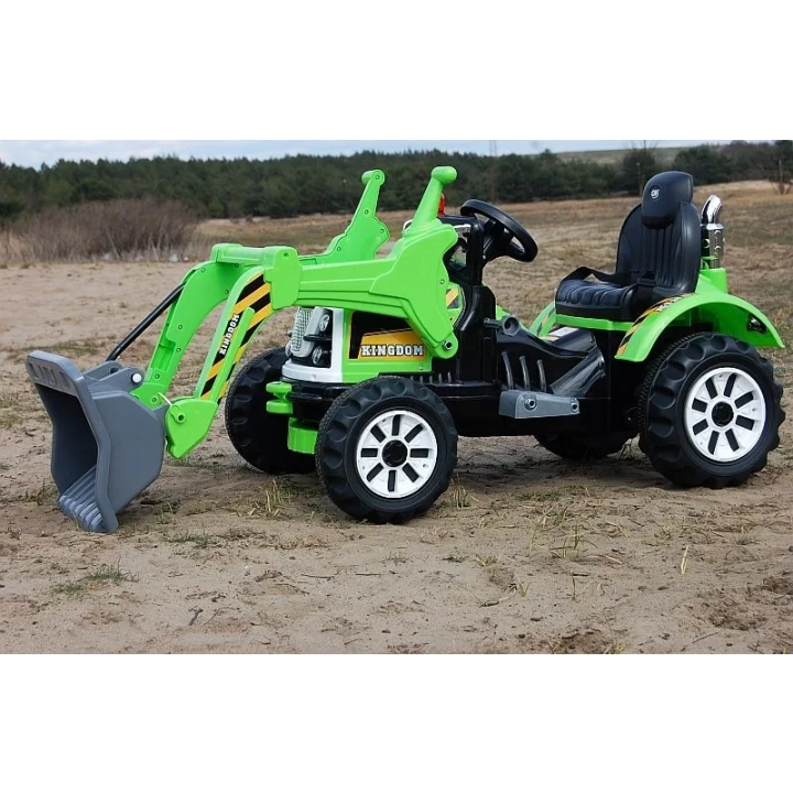 MOCNY TRAKTOR Z ŁYŻKĄ KINGDOM 12V DWIE PRĘDKOŚCI/JS328A