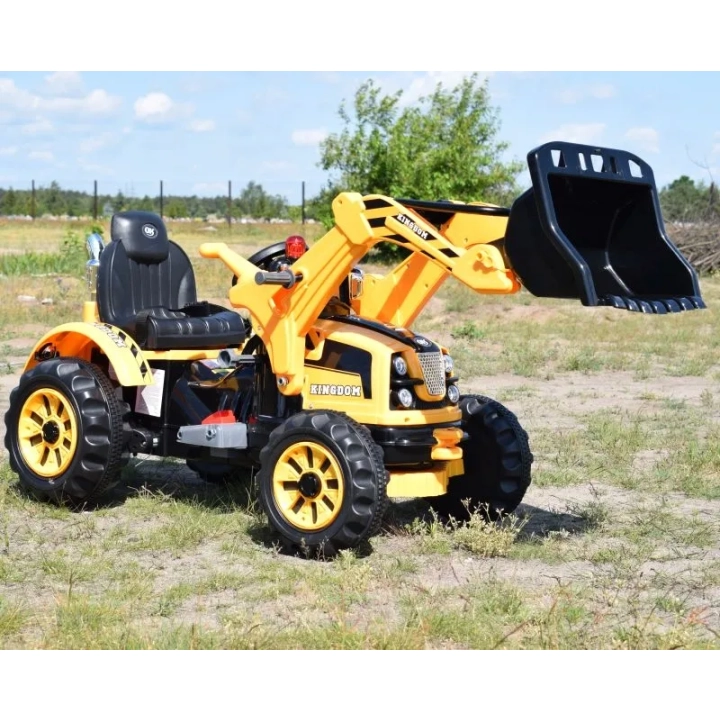 MOCNY TRAKTOR Z ŁYŻKĄ KINGDOM 12V DWIE PRĘDKOŚCI/JS328A