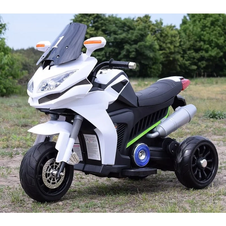 DUŻY MOTOR ŚCIGACZ Z SYMULACJĄ WYDECHU, MIĘKKIE KOŁA STRONG 2 EXCLUSIVE/6288A