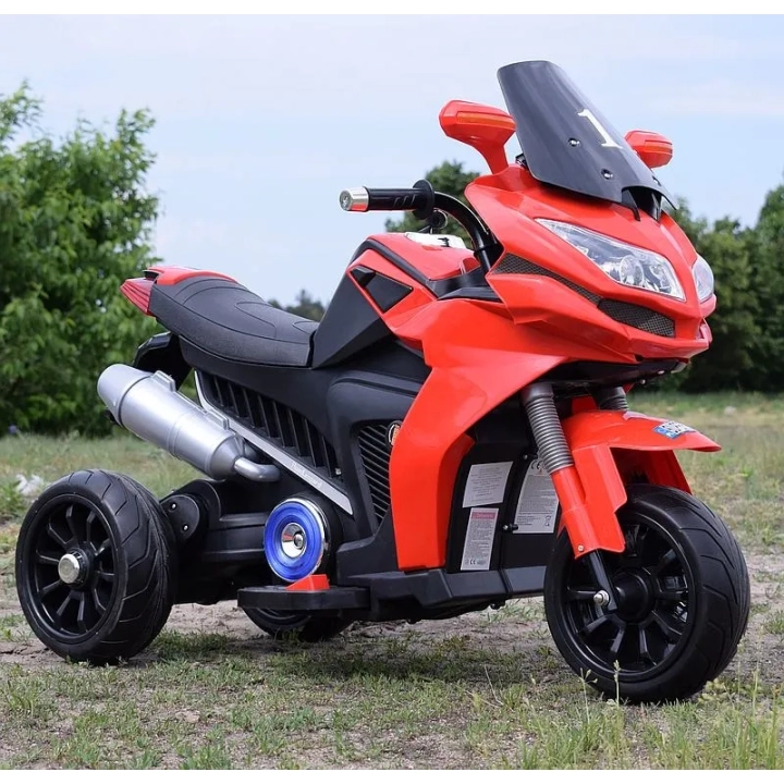 DUŻY MOTOR ŚCIGACZ Z SYMULACJĄ WYDECHU, MIĘKKIE KOŁA STRONG 2 EXCLUSIVE/6288A