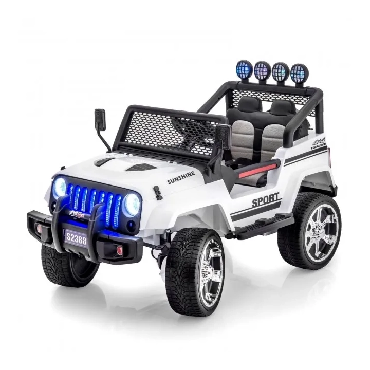 MEGA JEEP SUNSHINE, NAPĘD 4X4, 2X12V ,WOLNY START/ MIĘKKIE KOŁA, BLUETOOTH, RADIO EXCLUSIVE/2388