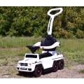 JEŹDZIK NA AKUMULATOR, PCHACZ, ODPYCHACZ MERCEDES G 63 AMG 6X6, MIĘKKIE KOŁA, DASZEK , STEROWANIE RĄCZKĄ /1838 LONG