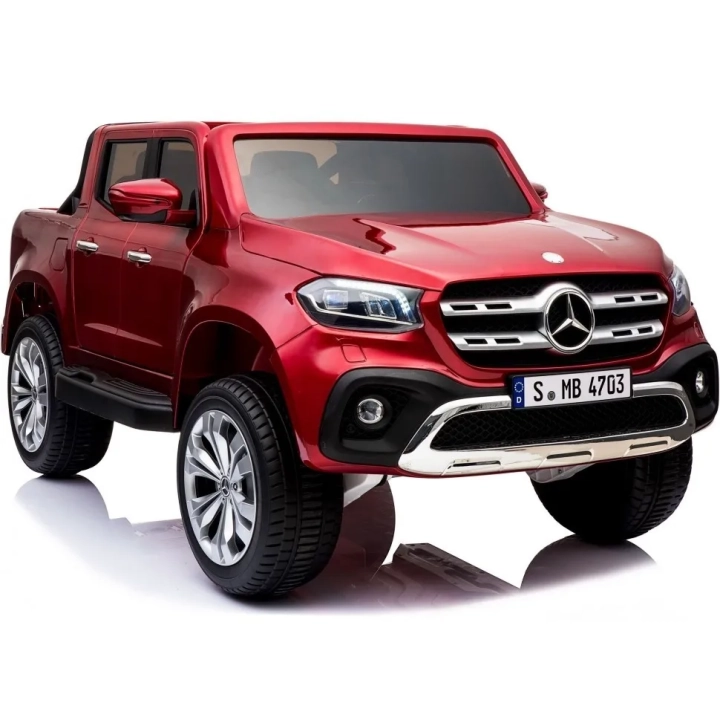MERCEDES X LICENCJA, 4X4, 2x12V PANEL MP4, 5 PUNKTOWE PASY, MIĘKKIE KOŁA EVA, MIĘKKIE SIEDZENIE, LAKIER POLEROWANY, FULL OPCJA/XMX606