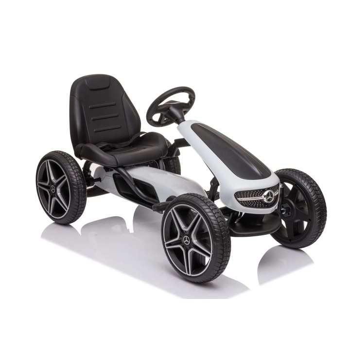 GOKART NA PEDAŁY LICENCJA MERCEDESA KOŁA EVA, MIĘKKIE SIEDZENIE Z LOGIEM MB JAKOŚĆ /XMX610