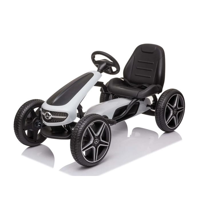 GOKART NA PEDAŁY LICENCJA MERCEDESA KOŁA EVA, MIĘKKIE SIEDZENIE Z LOGIEM MB JAKOŚĆ /XMX610