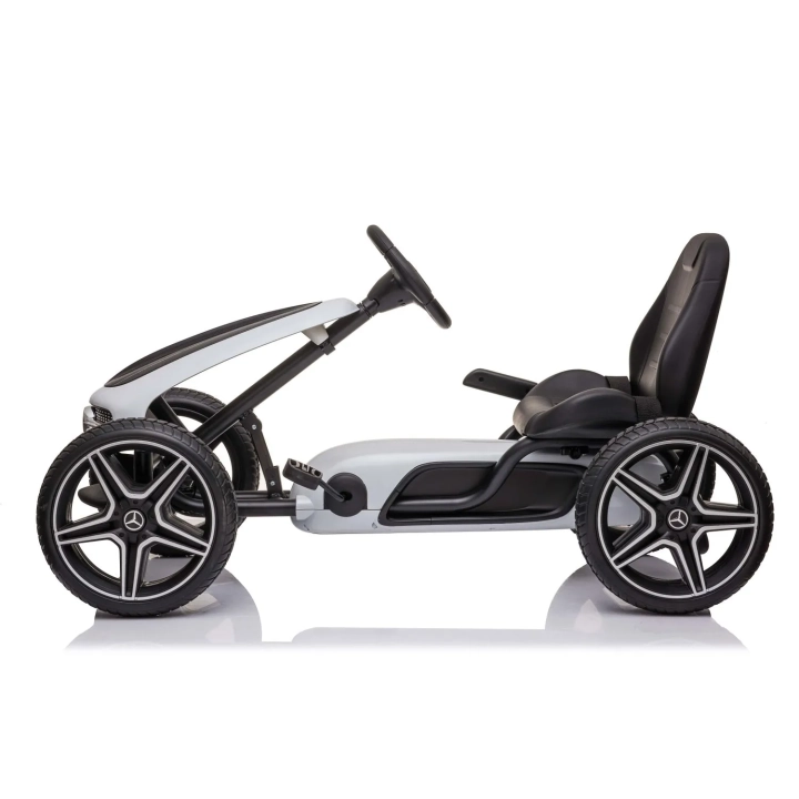 GOKART NA PEDAŁY LICENCJA MERCEDESA KOŁA EVA, MIĘKKIE SIEDZENIE Z LOGIEM MB JAKOŚĆ /XMX610
