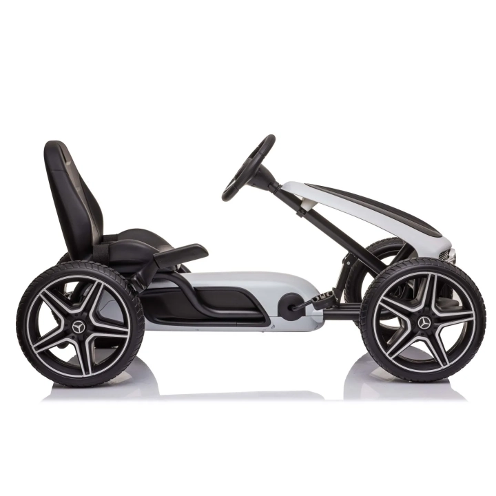 GOKART NA PEDAŁY LICENCJA MERCEDESA KOŁA EVA, MIĘKKIE SIEDZENIE Z LOGIEM MB JAKOŚĆ /XMX610