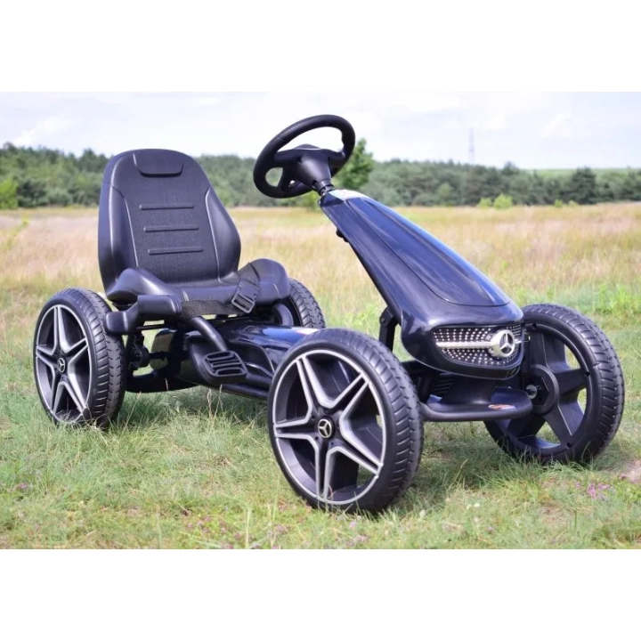 GOKART NA PEDAŁY LICENCJA MERCEDESA KOŁA EVA, MIĘKKIE SIEDZENIE Z LOGIEM MB JAKOŚĆ /XMX610