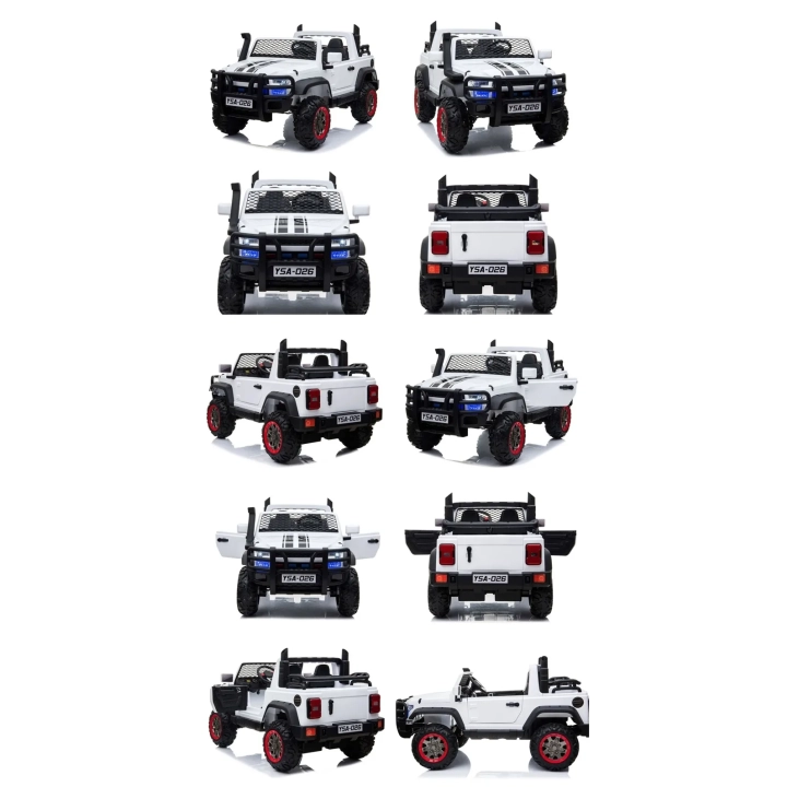 MEGA DZIP 4X4, MIĘKKIE KOŁA EVA, MIĘKKIE SIEDZENIE, PANEL, FULL OPCJA 2x12V /YSA026