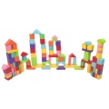 *LT308 DREWNIANE KLOCKI 100el KLOCKI W CZERWONYM WORKU