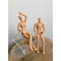 Zestaw ruchomych modeli figurek manekinów 2 szt figurki do rysunku szkicowania pozowania arty model