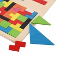 LT327 GRA TETRIS 3W1 DREWNIANE KLOCKI UKŁADANKA TANGRAM