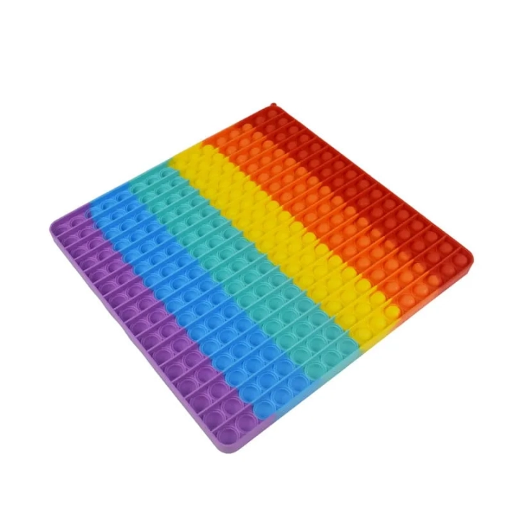 DUŻY POPIT KOLOROWY PUSH BUBBLE POP IT KWADRAT XXL 30 x 30