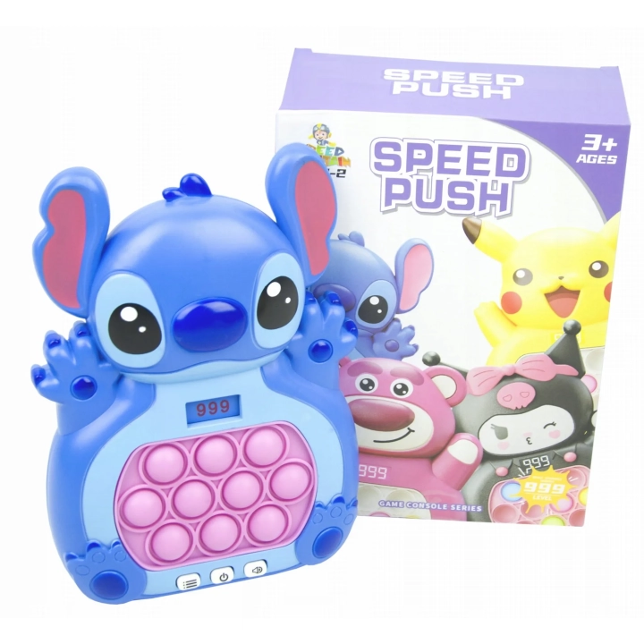 GRA ELEKTRONICZNA POP IT ZRĘCZNOŚCIOWA KONSOLA STITCH ZABAWKA SENSORYCZNA