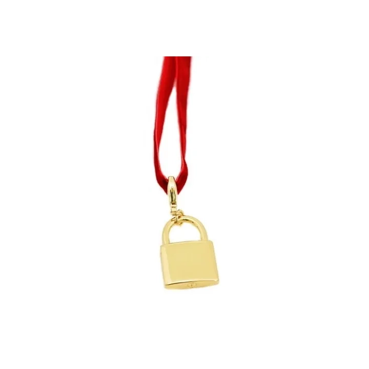 Kłódeczka na aksamitce (4.5cm)