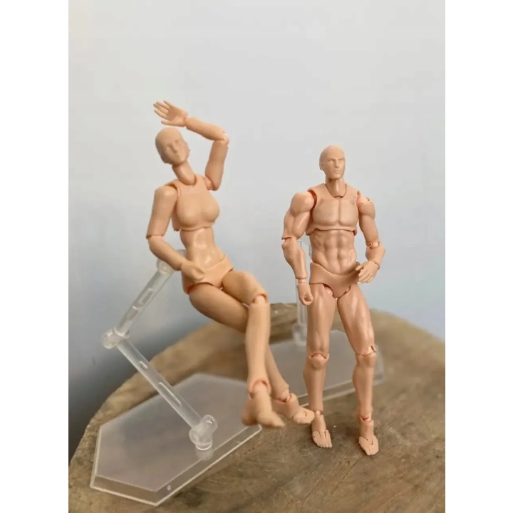 Zestaw ruchomych modeli figurek manekinów 2 szt figurki do rysunku szkicowania pozowania arty model