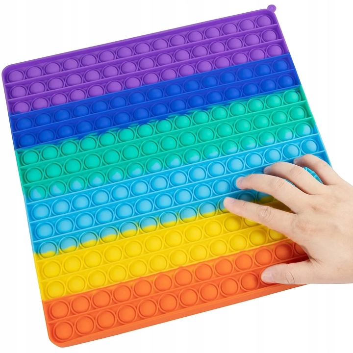DUŻY POPIT KOLOROWY PUSH BUBBLE POP IT KWADRAT XXL 30 x 30