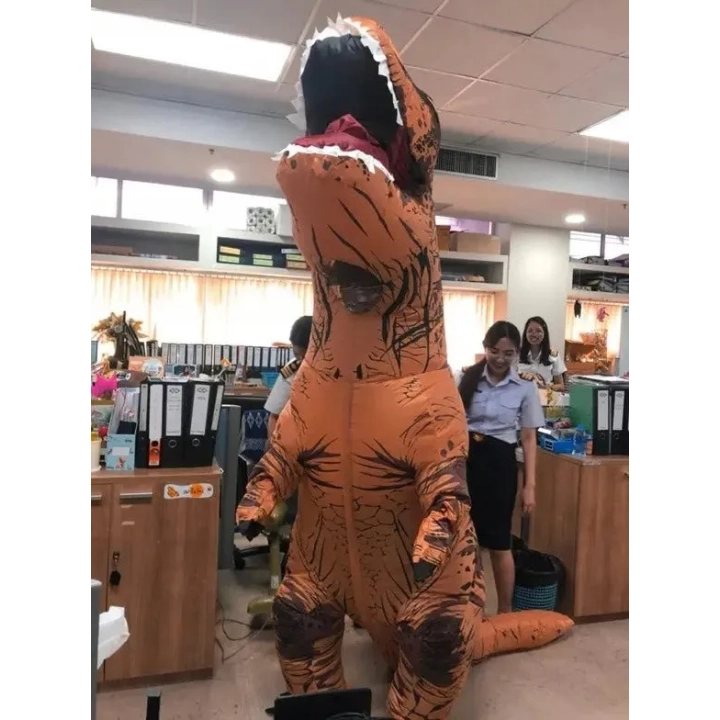 Tyrannosaurus Rex kostium dmuchany Anime Cosplay zabawny strój dinozaura na imprezy, halloween i karnawał