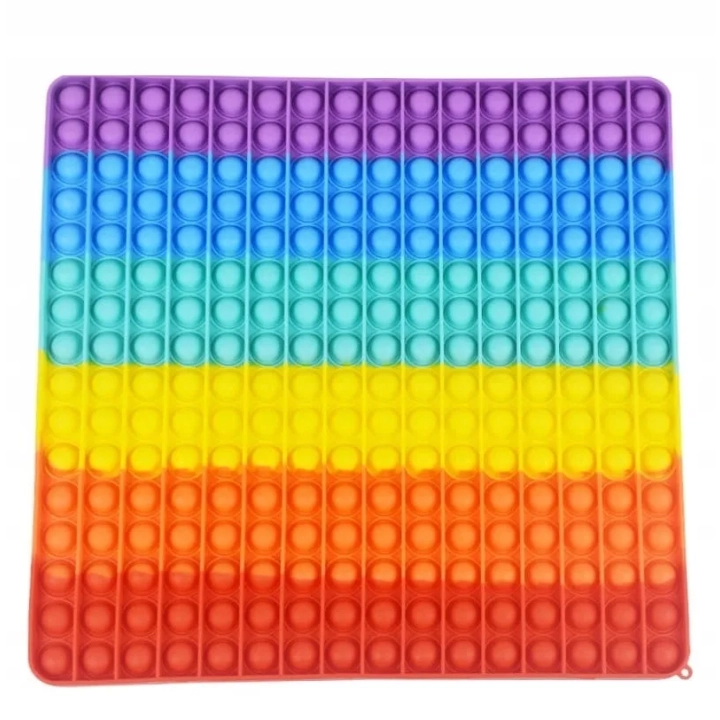 DUŻY POPIT KOLOROWY PUSH BUBBLE POP IT KWADRAT XXL 30 x 30