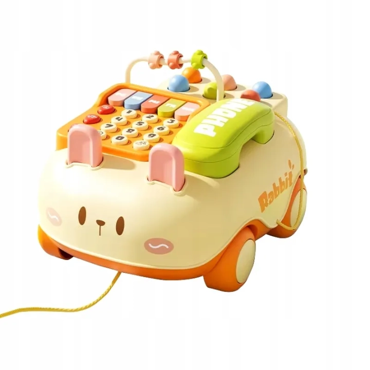TELEFON STACJONARNY ZABAWKOWY TELEFON MUZYCZNY TELEFON NA KÓŁKACH