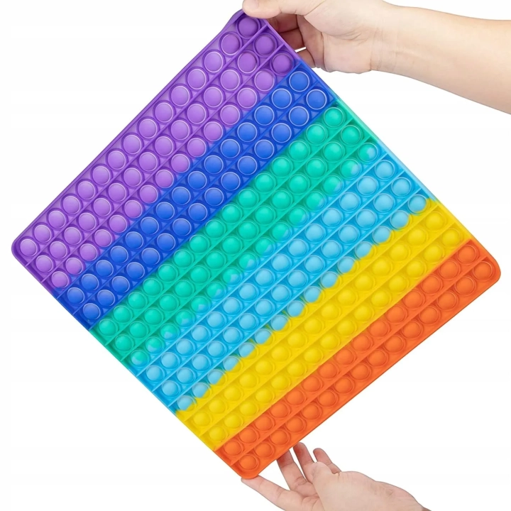 DUŻY POPIT KOLOROWY PUSH BUBBLE POP IT KWADRAT XXL 30 x 30