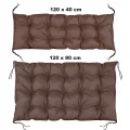 Zestaw Poduszka ogrodowa 120/80 cm + 120/40 cm na ławkę palety wodoodporna brązowy