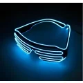 Okulary LED świecące na imprezach niebieskie neonowe okulary z podświetleniem LED do zabawy, koncertów i wieczorów