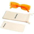 Okulary przeciwsłoneczne retro prostokątne RUNHUIS unisex małe kwadratowe vintage