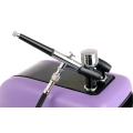 Cichy Kompresor Modelarski HS-386 Auto Stop Wentylator Filtr Aerograf 0,3mm