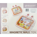 MAGNETYCZNA GRA ZRĘCZNOŚCIOWA KRÓLIK LABIRYNT KOLOROWE KULKI RYSIK