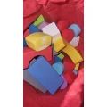 *LT308 DREWNIANE KLOCKI 100el KLOCKI W CZERWONYM WORKU