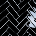 Naklejki 3D na ścianę VaryPaper Herringbone 30,5x30,5 cm, 20 szt. czarne